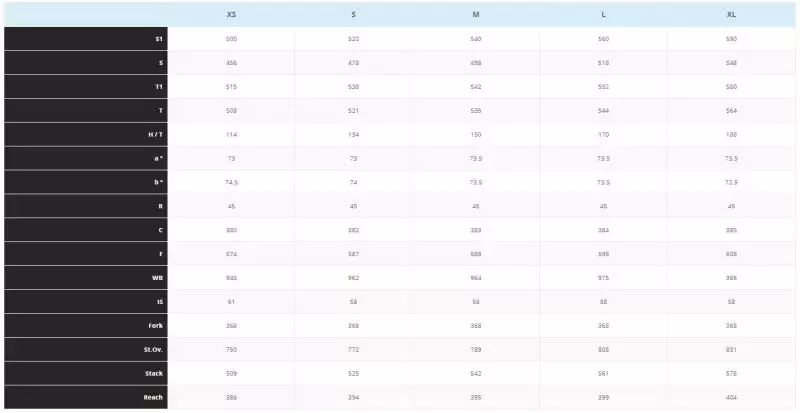 Cinelli size chart best sale