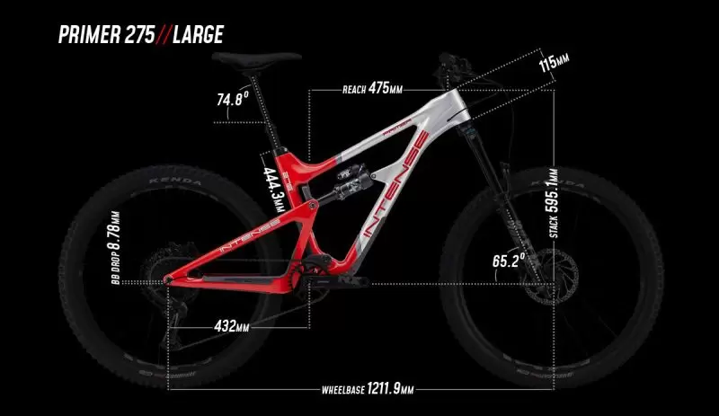 Enduro MTB Intense Primer 275 Expert 2022 find technical data and specifications online at EurekaBike